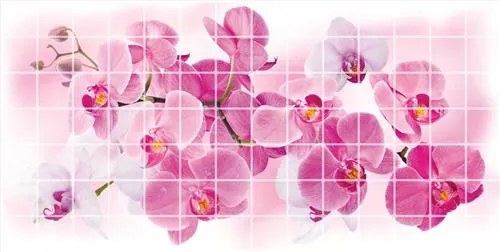 Obkladové 3D PVC panely rozmer 955 x 480 mm, hrúbka 0,2 mm, kvety orchidey
