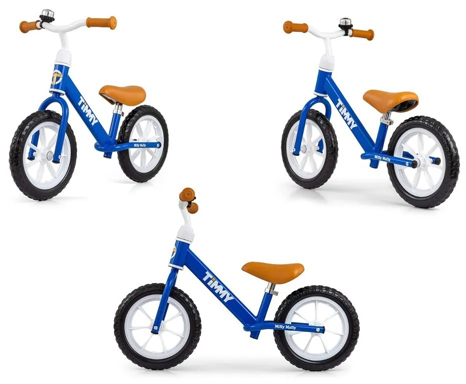Detský balančný bicykel Milly Mally Timmy Navy