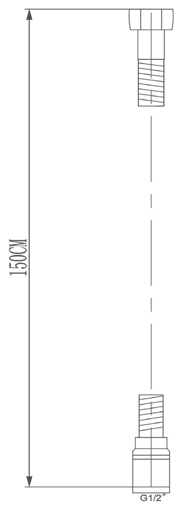 Sapho Sapho, SOFTFLEX hladká plastová sprchová hadica,150cm, strieborná/chróm, 1208-11