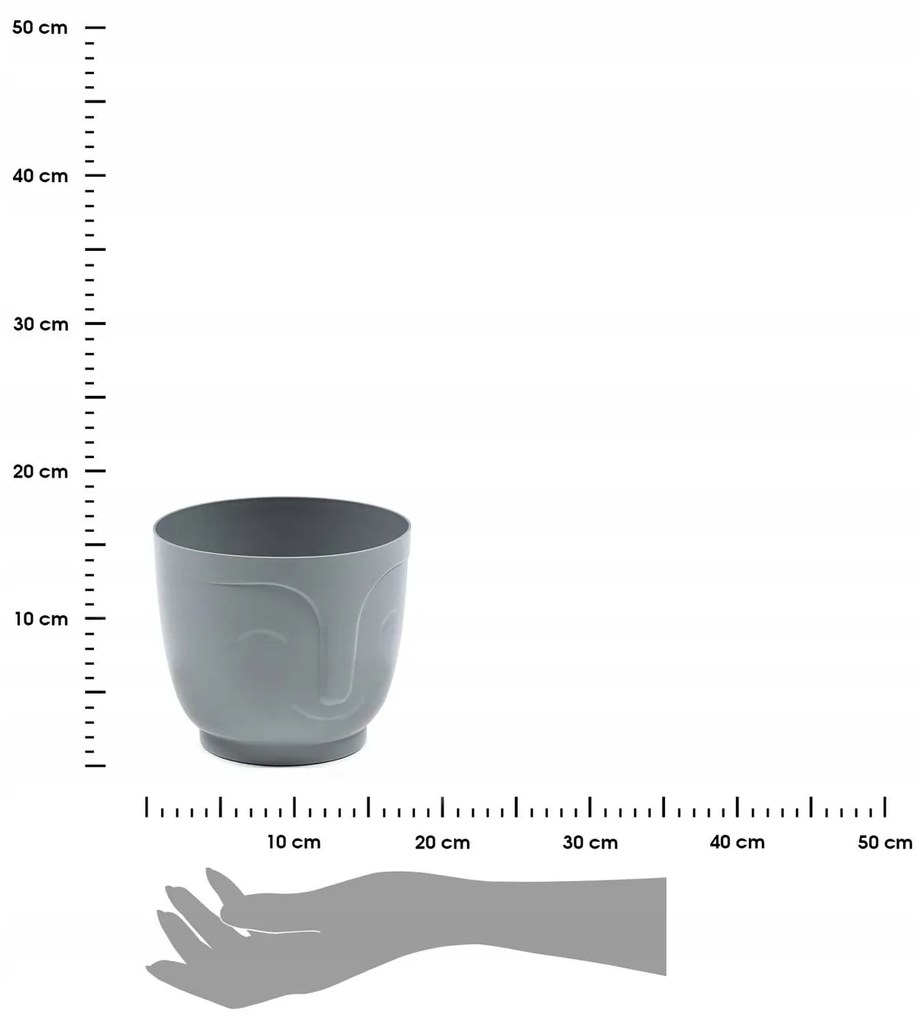 Kvetináč ZOE 14 cm sivý