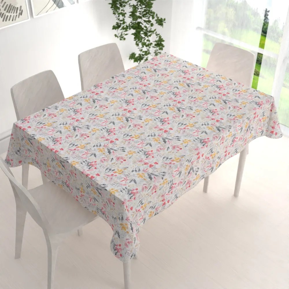 Biante Dekoračný obdĺžnikový obrus PML-087 Červeno-oranžové lístky 60x100 cm