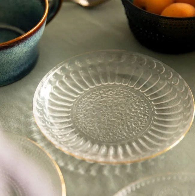 Tanier BARREL dezertný, ozdobný so zlatým okrajom SS23 848761