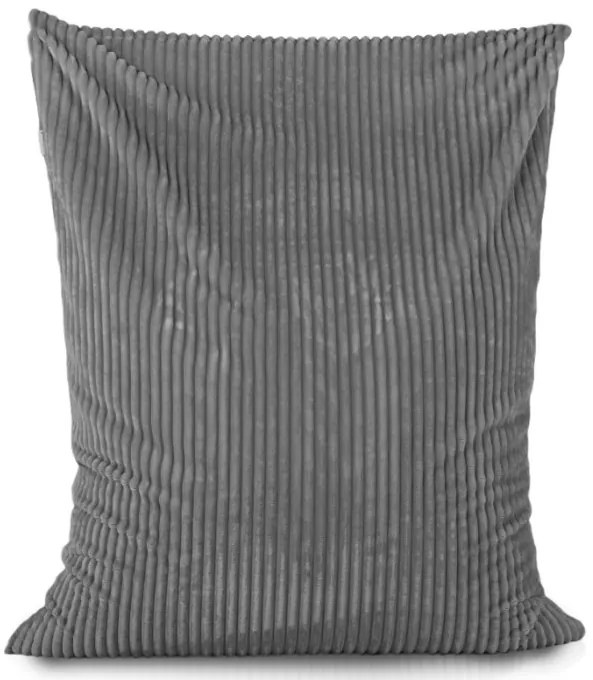 Vankúš na sedenie sivý stripe