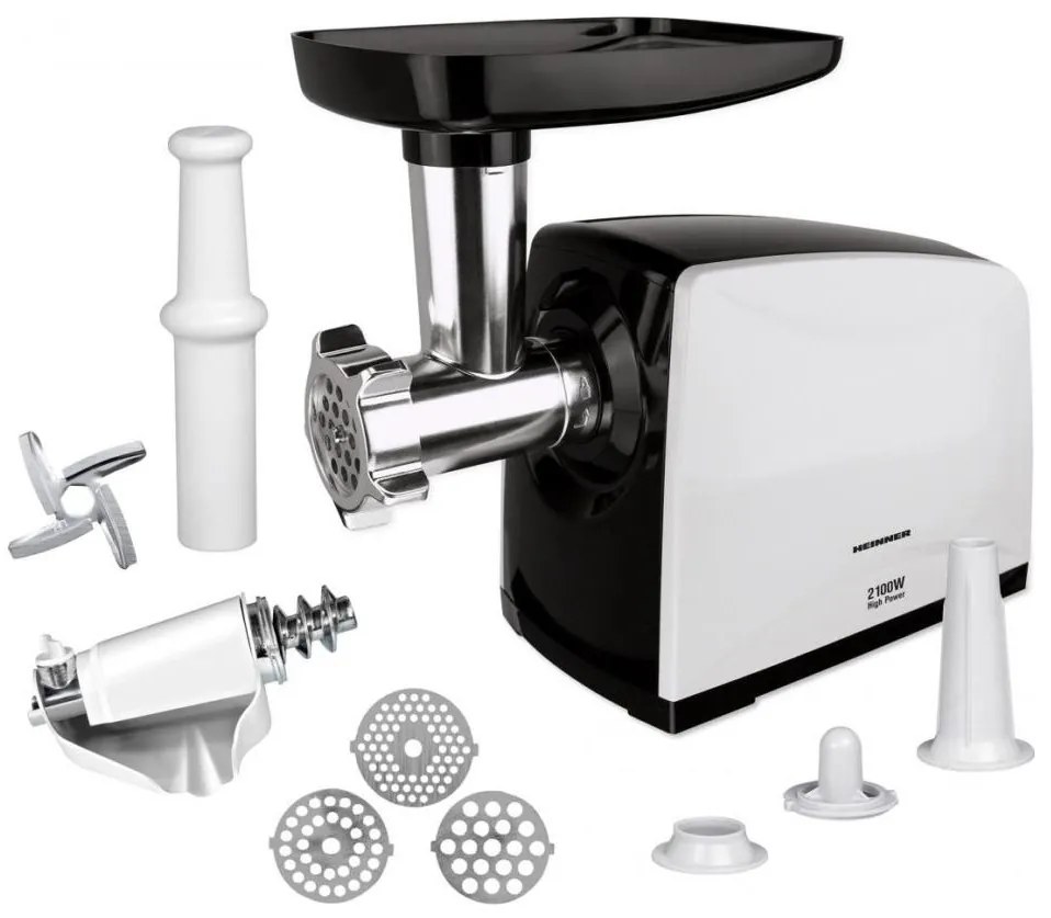 Heinner MG-2100BKWH - Mlynček na mäso 2100W/230V čierna/biela