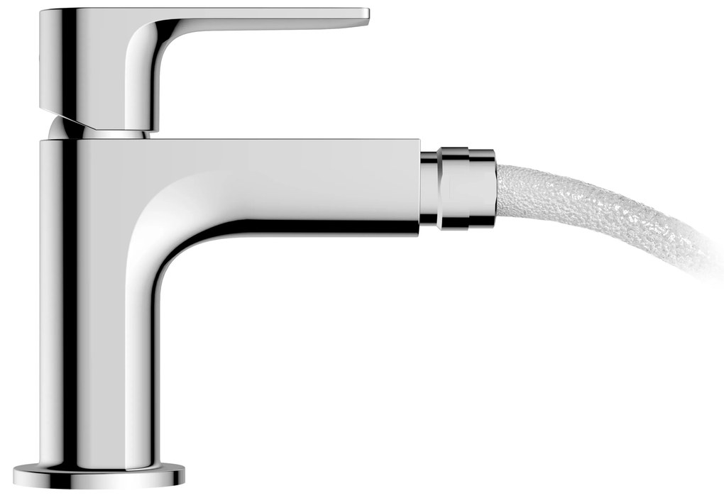 Hansgrohe Rebris E, páková bidetová batéria s odtokovou súpravou s tiahlom, chrómová, HAN-72211000