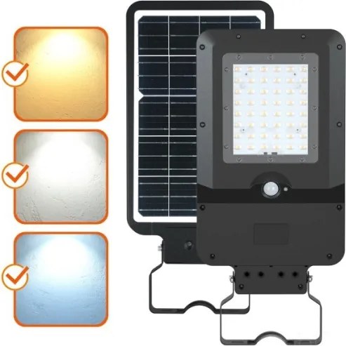 LED solárna pouličná lampa so senzorom STREET LED/20W/7,4V 3000/4000/6000K IP65 5400 mAh
