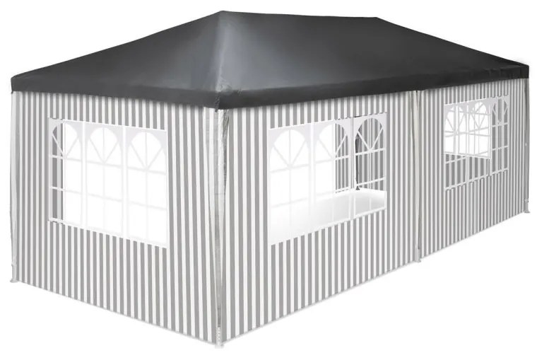 Garthen 71702 Záhradný párty stan - 3 x 6 m, antracit + 6 bočníc