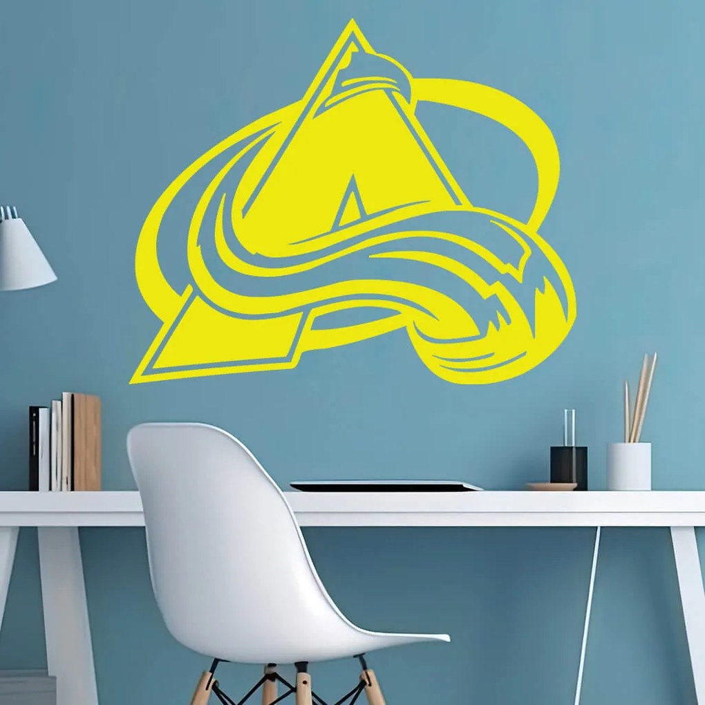 Veselá Stena Samolepka Hokejový tím Colorado Avalanche Farba: bílá, Veľkosť: 100 x 81 cm