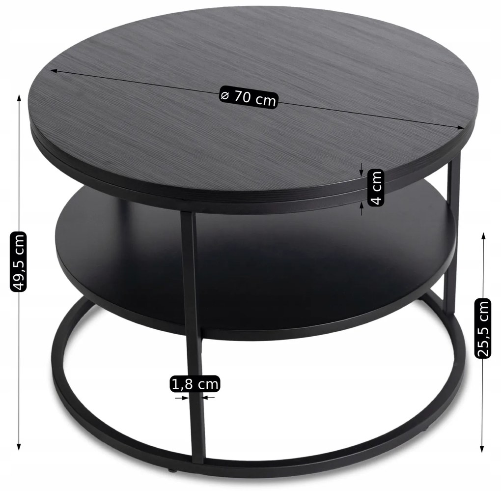 PROXIMA.store - Nadčasový okrúhly konferenčný stolík BEST FARBA: čierna