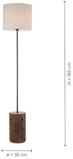 Leuchten Direkt 11234-79 - Stojacia lampa BARK 1xE27/40W/230V