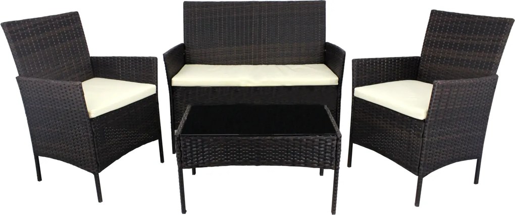 CH Súprava ratanového nábytku - hnedá