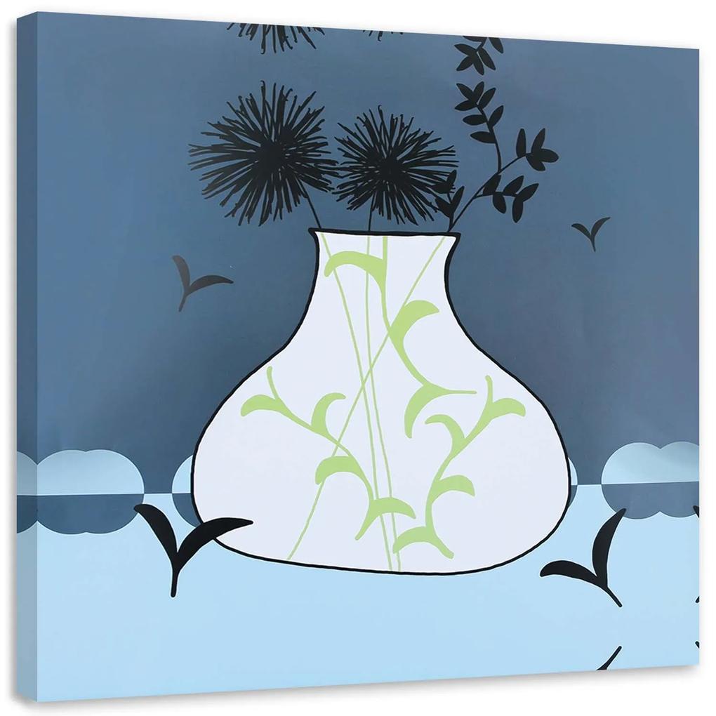 Gario Obraz na plátne Kresba kvetov vo váze Rozmery: 30 x 30 cm