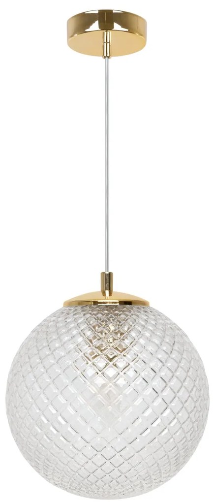 Závesne svietidlo Cannes, 1x číre sklenené tienidlo (fi 20 cm), G