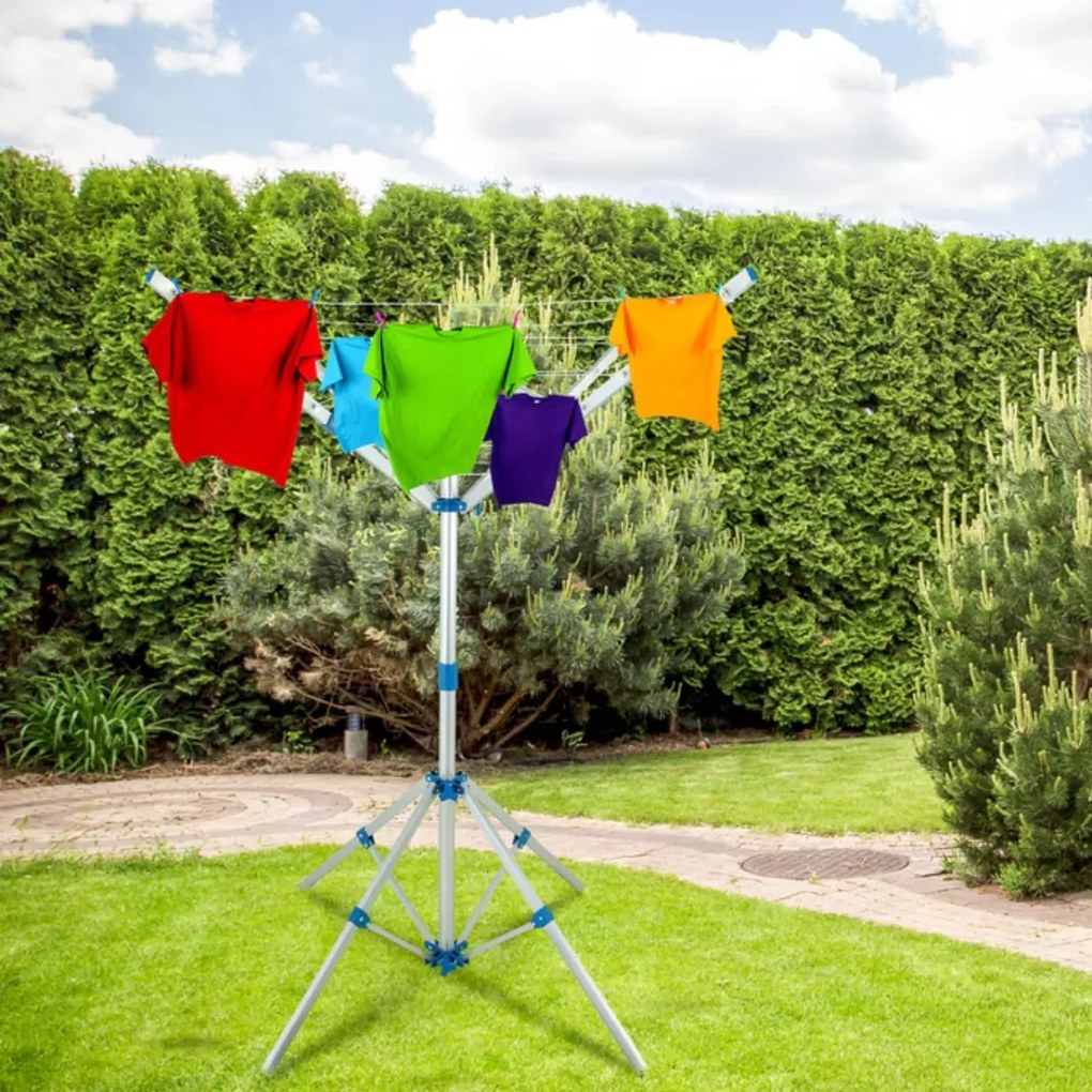 Hliníkový sušiak na bielizeň FALCO, 103×168 cm, strieborná Monzana