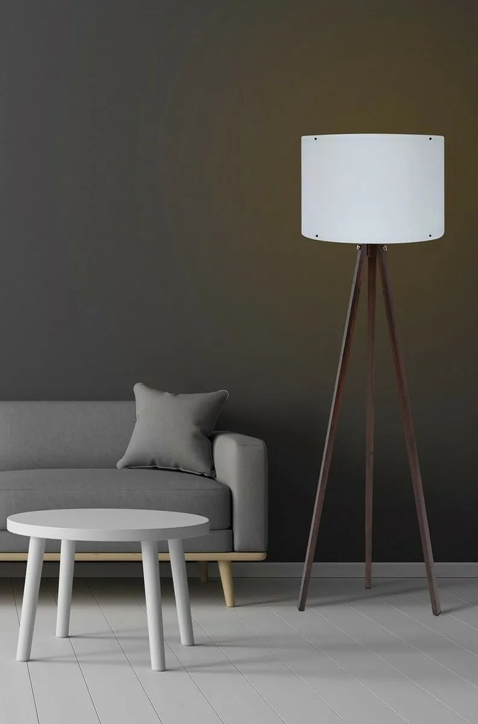 Stojacia lampa Tripod White Walnut 128