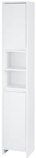 Livarno home Vysoká skrinka do kúpeľne Oslo s 2 dvierkami, biela  (100392134)