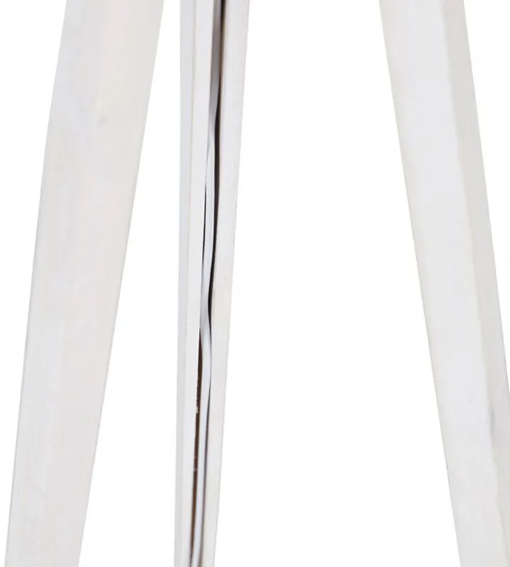 Moderná stojaca lampa trojnožka biela s tienidlom bielym 50 cm - Tripod Classic