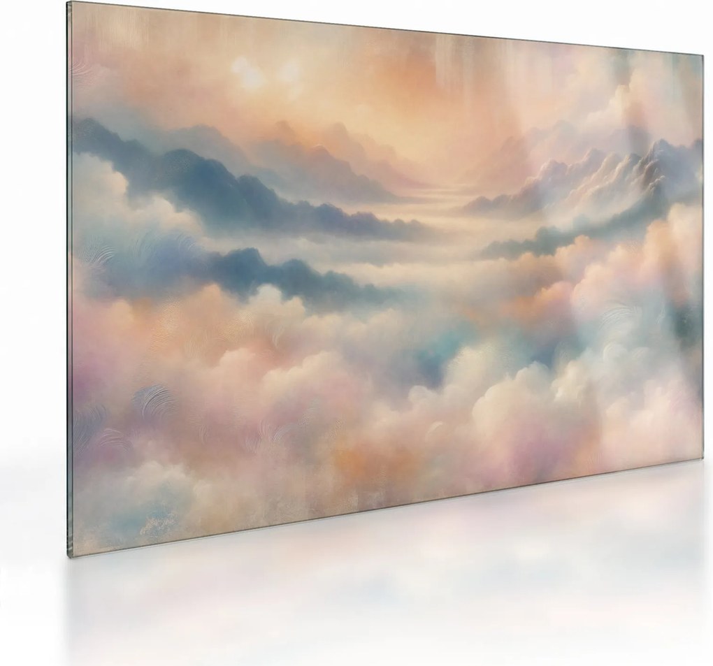 Sklenený obraz - Oblaky (70x50 cm)