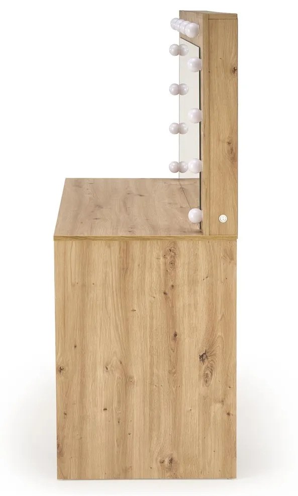 Toaletní stolek HOLLYWOOD s LED osvětlením 120 cm dub artisan