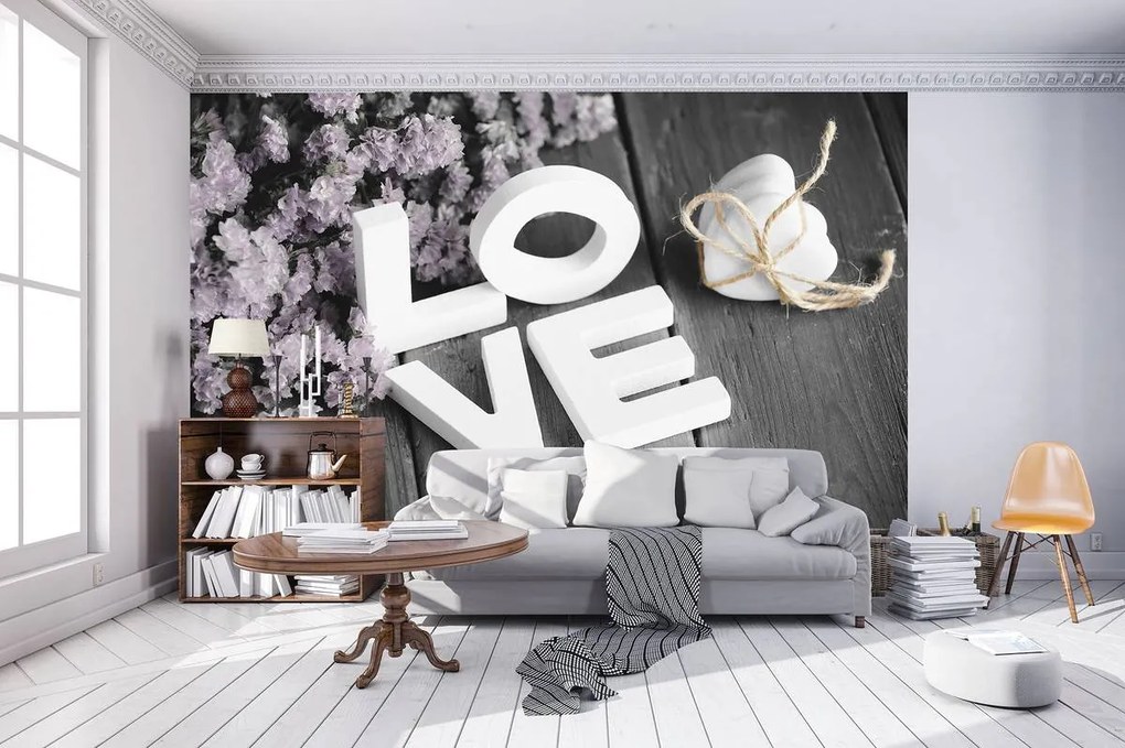 Fototapeta - Nápis láska (152,5x104 cm)