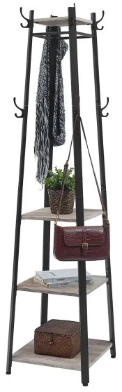 Vešiakový stojan s policami LCR080B02