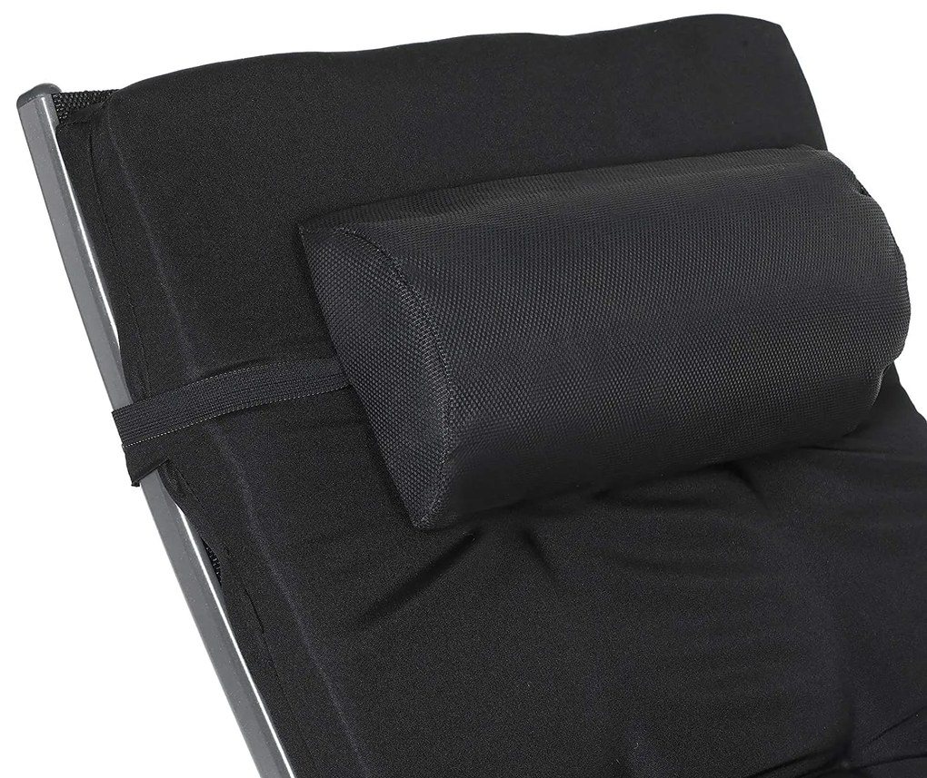 Záhradné skladacie lehátko FOLD čierne