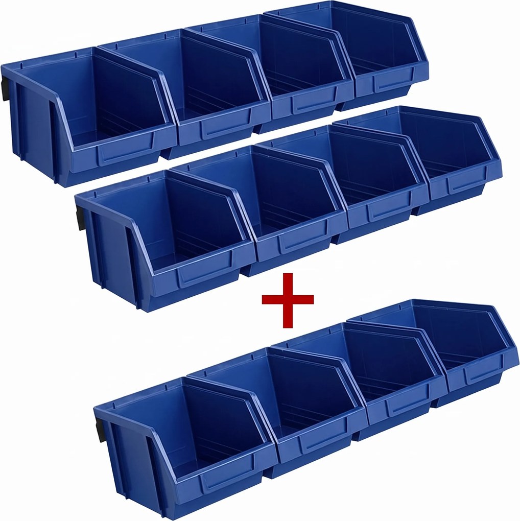 Súprava lišty s boxami 2+1 ZADARMO, veľké boxy, modrá