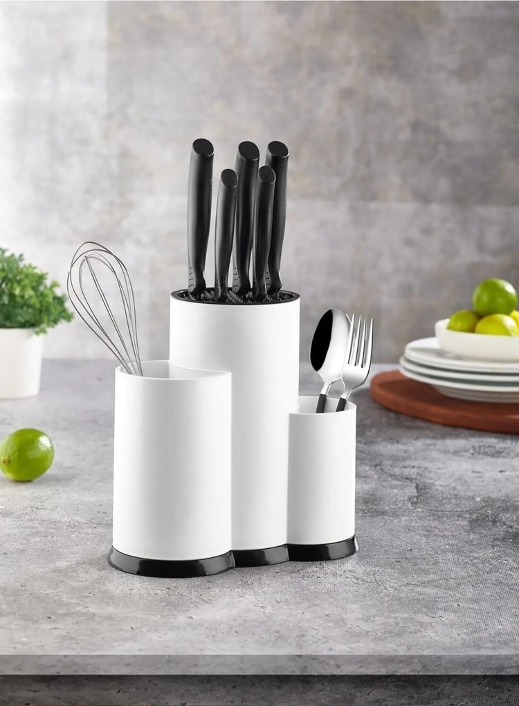 Kuchyňský organizér MODERN KITCHEN LILY na kuchyňské náčiní bílý