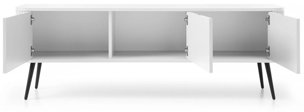 Televízny stolík Zova 168 cm biely/čierny