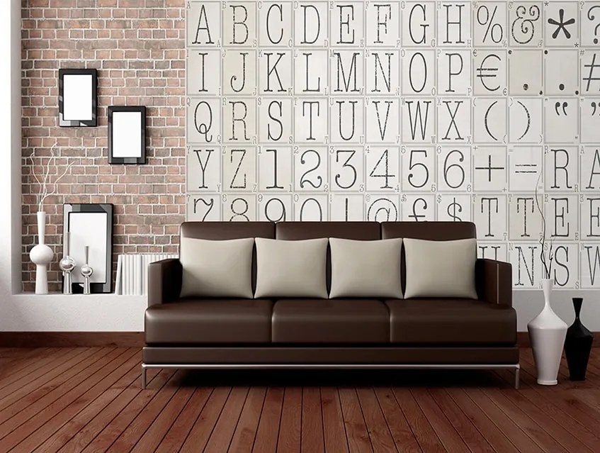 1Wall Kreatívna koláž na stenu 64 dielov 37,5 x 27,5cm Klasické písmo