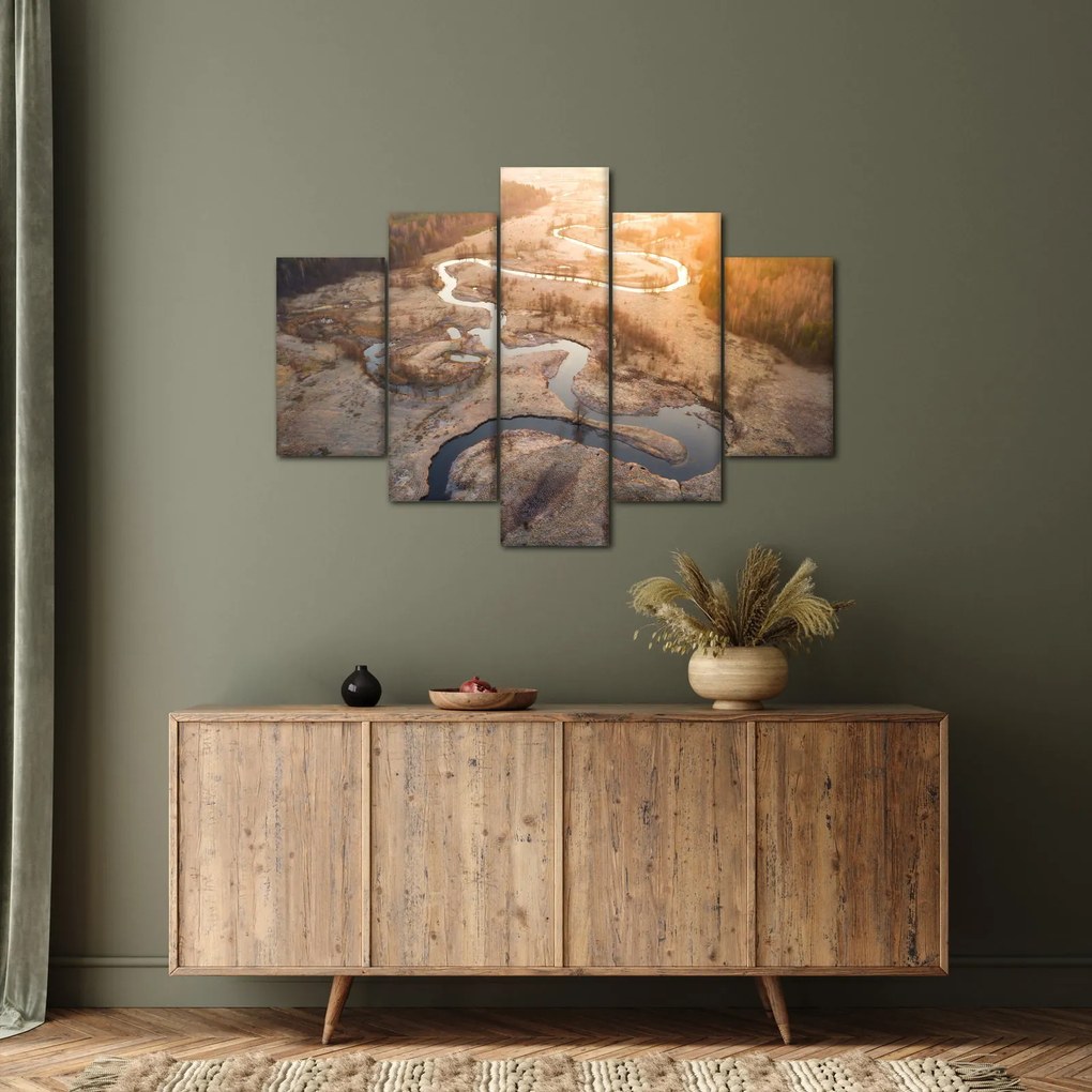 Obraz - Úsvit nad meandrami (150x105 cm)