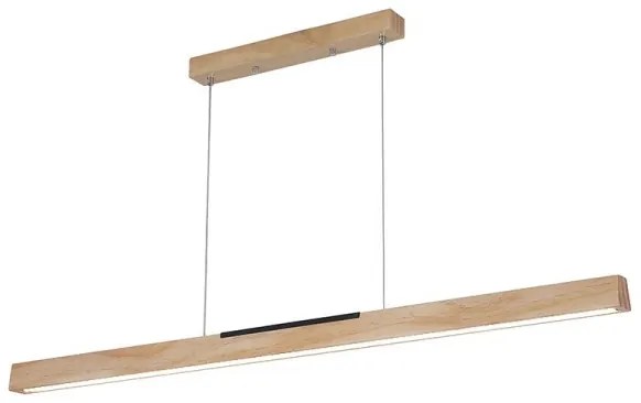 LED Luster na lanku LED/22W/230V 4000K 120 cm borovica/masív