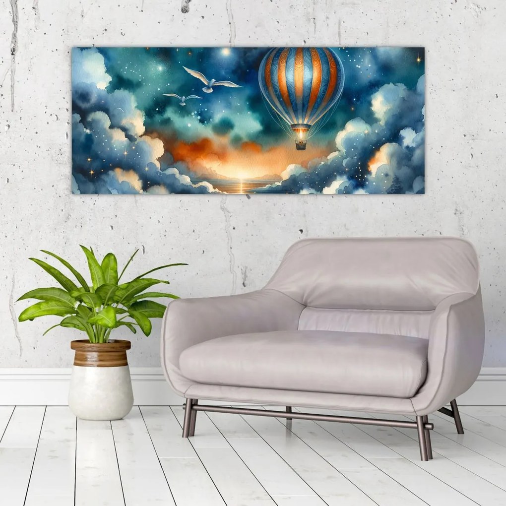 Obraz - Lietať nočnou oblohou (120x50 cm)