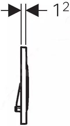 Geberit Sigma20, ovládacie tlačidlo Sigma20, lesklý chróm/matný chróm, 115.882.KH.1