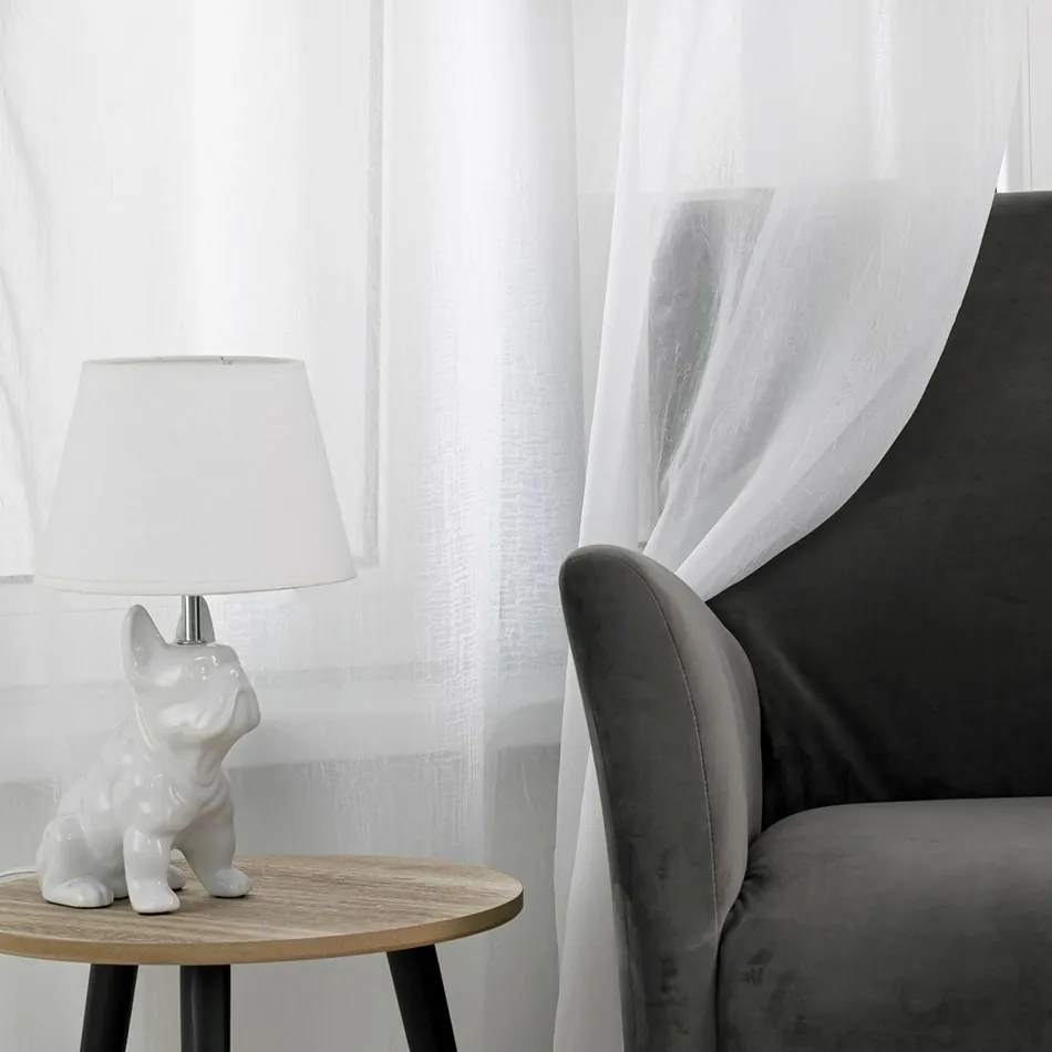 Homede Záclona Kresz Wave Tape, biela, 140 x 175 cm