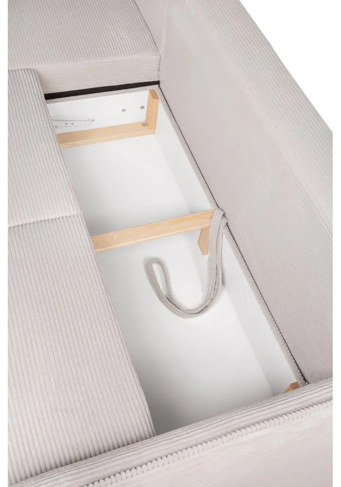 Béžová menčestrová rozkladacia rohová pohovka (ľavý roh) Tori – Bonami Selection