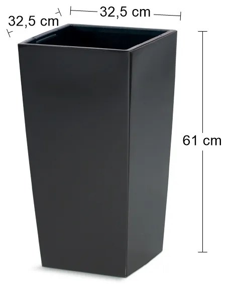 Plastový kvetináč DURS325 32,5 cm - antracit