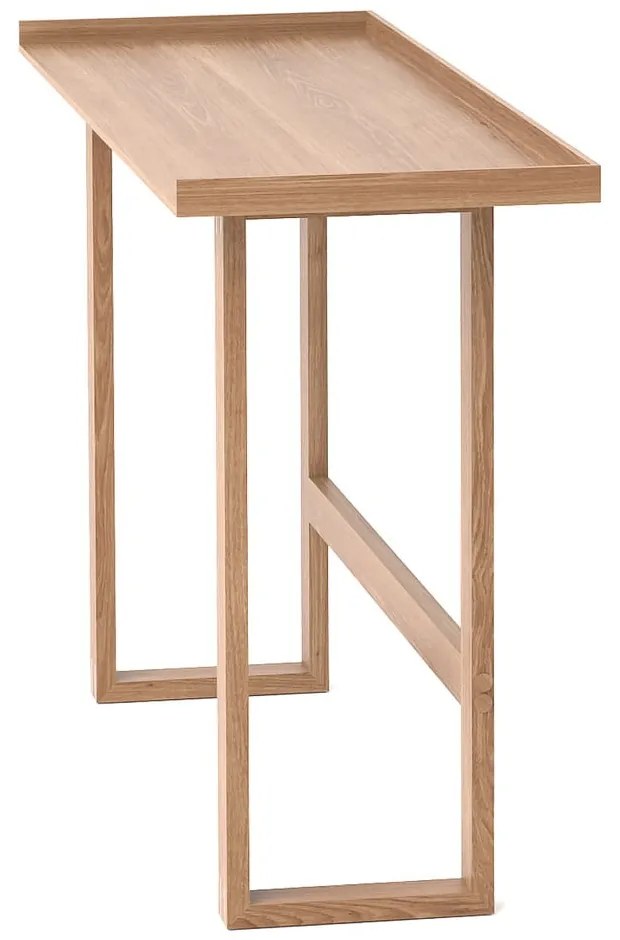 Písací stôl z masívneho dubového dreva Wireworks Slim