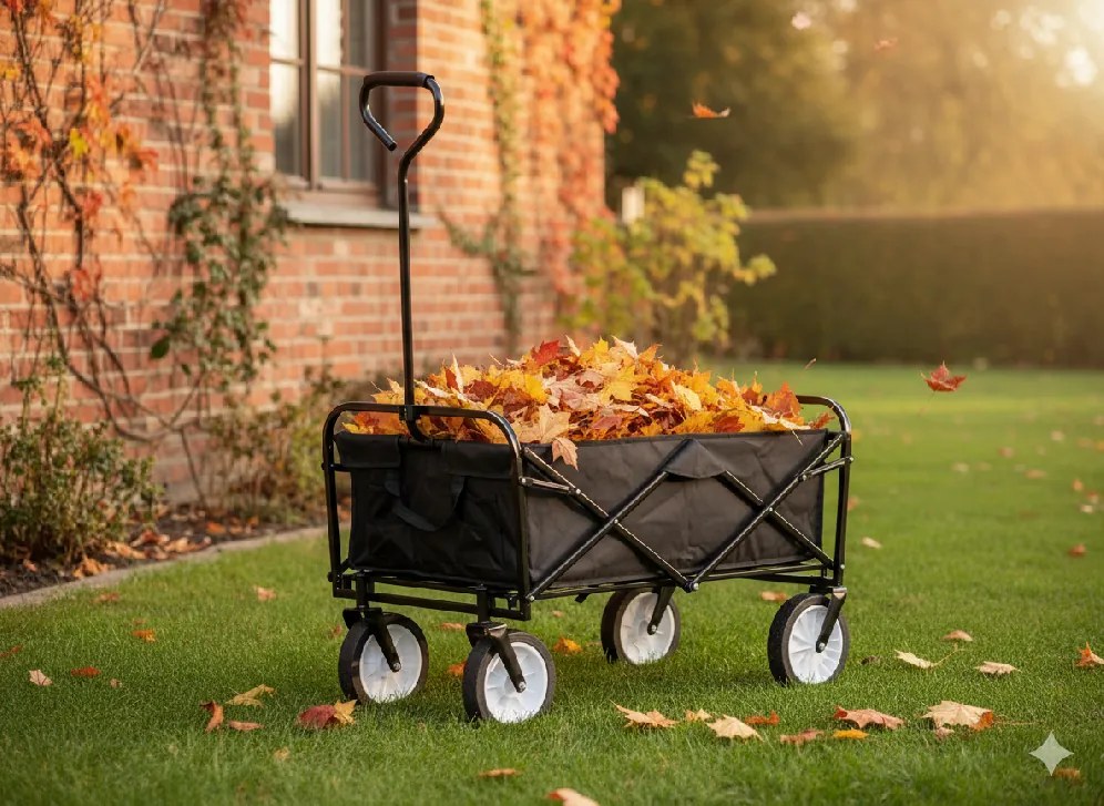 CH Čierny skladací záhradný vozík Loca