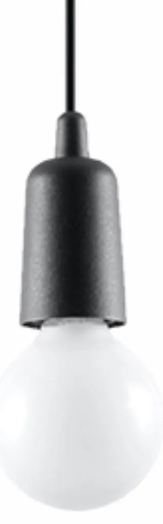 Závesné svietidlo Diego 1, čierne telo svietidla