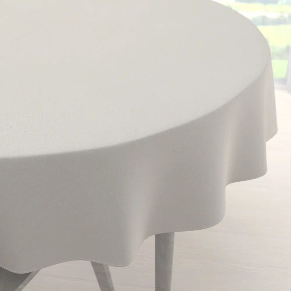 Biante Dekoračný okrúhly obrus BKS-403 Svetlo sivobéžový Ø 110 cm