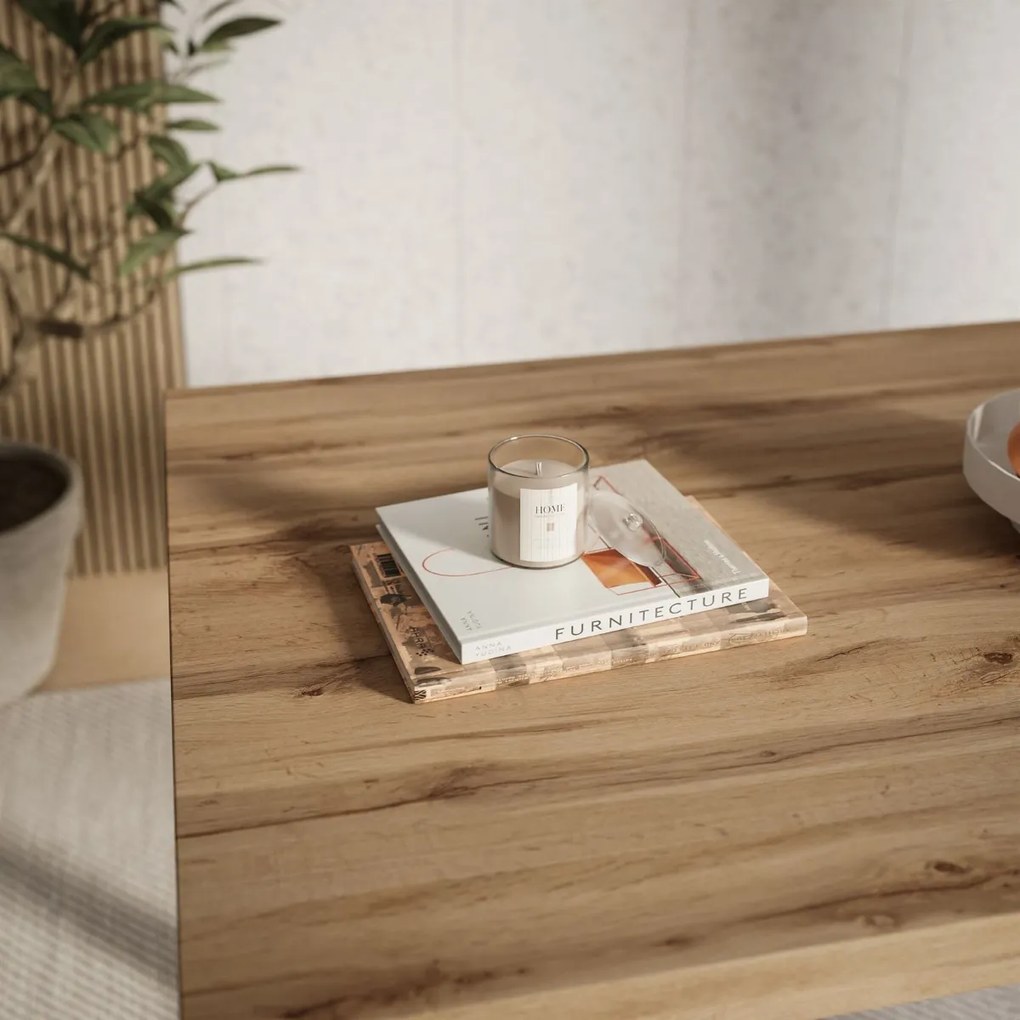 PLUTO JEDÁLENSKÝ STÔL DUB WOTAN / BIELY 125 cm