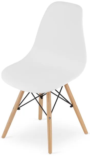 Set jedálenských stoličiek OSAKA biele (hnedé nohy) 4ks