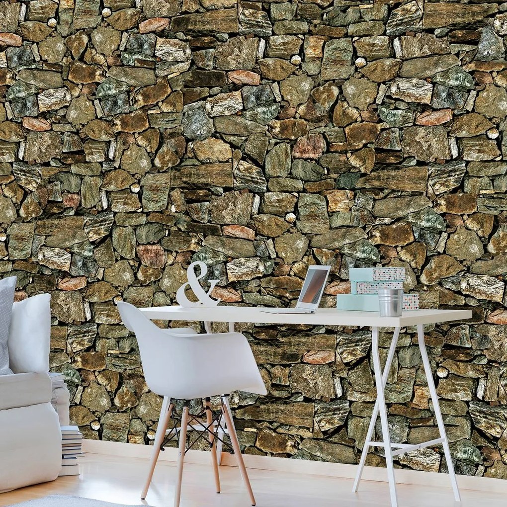 Fototapeta - Stone Wall Rock (254x184 cm)