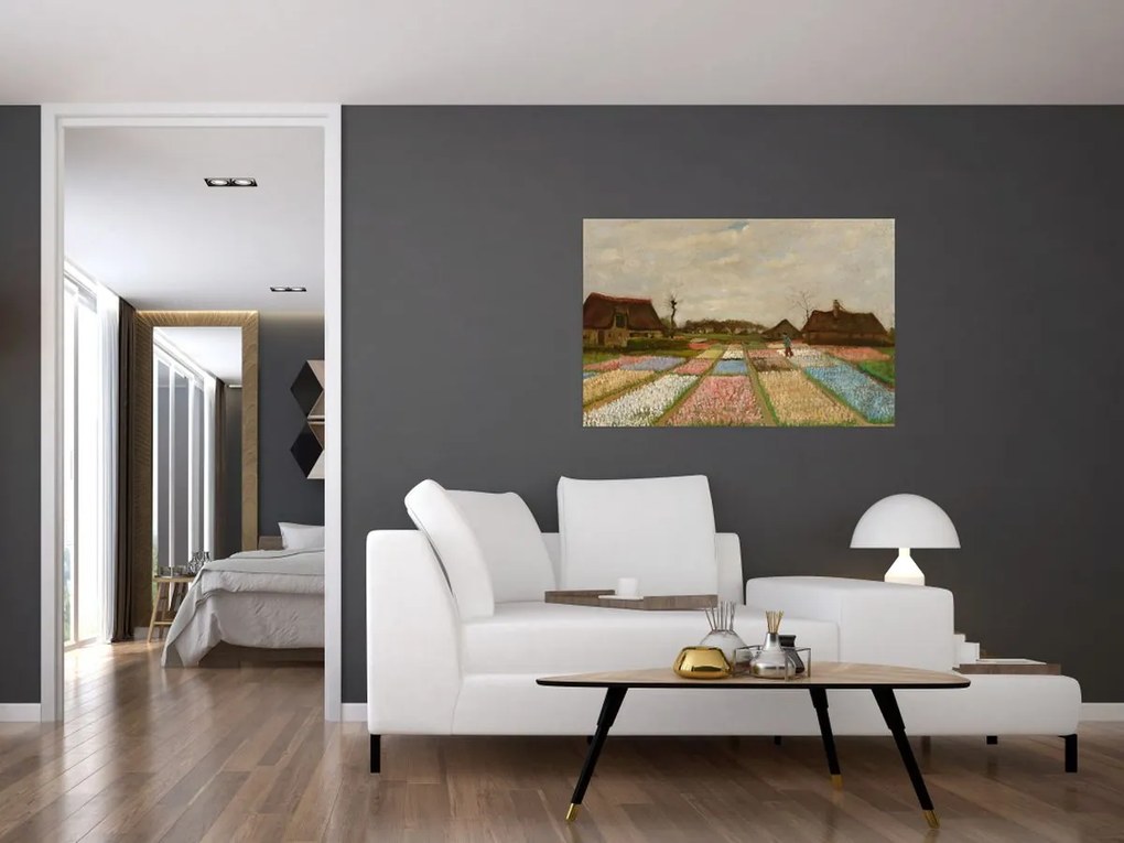 Obraz - Vincent van Gogh, Flower Beds in Holland, reprodukcia (90x60 cm)