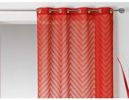 Sammer Elegantná záclona v červenej farbe so vzorom 140x240 3574386263481
