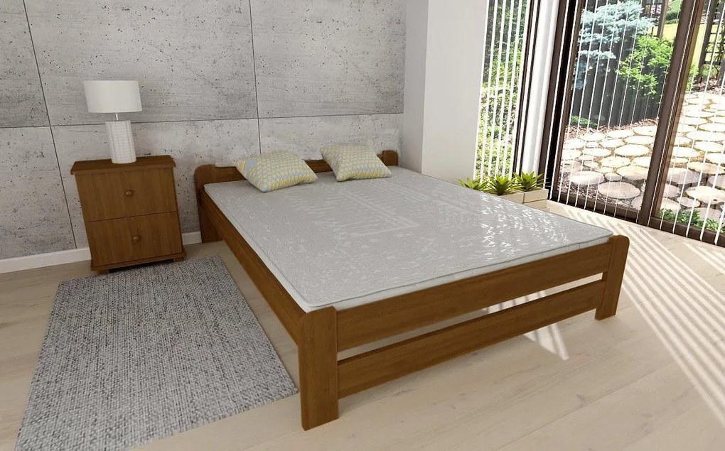 ComfortMatrace Zvýhodnený set; MATRACE+Posteľ z masívu borovice HELENA+rošt ZADARMO Rozměr: 140x200 cm, Barva: dub, Model matrace: GOLTEX 15cm