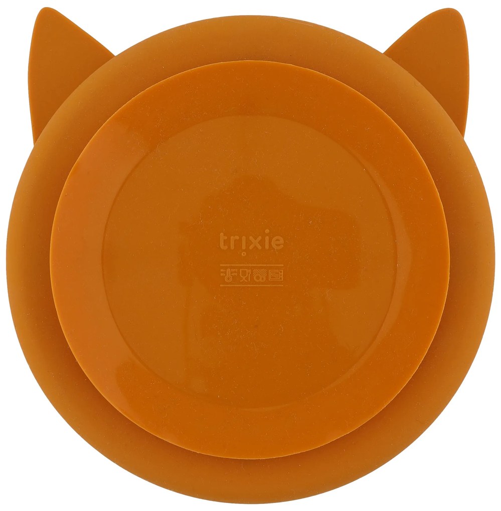 Detský silikónový tanier s prísavkou Mr. Fox