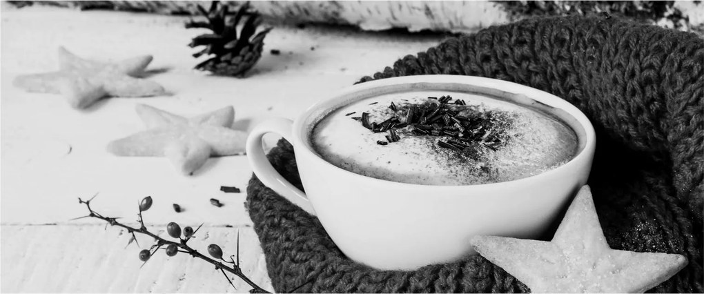 Obraz - Zimné cappuccino (120x50 cm)