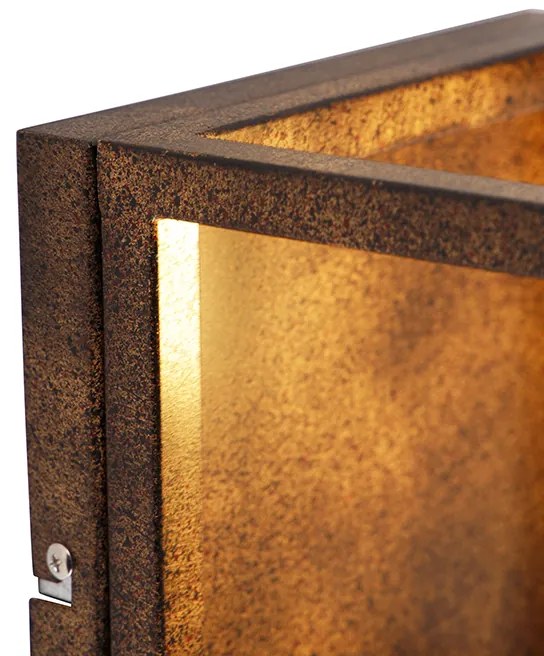 Priemyselná nástenná lampa hrdzavohnedá - Cage